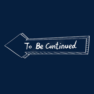 黑白简约未完待续艺术字体