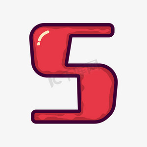 矢量国潮倒计时周年庆数字5