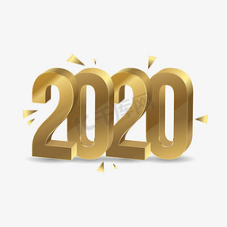 2020鼠年金属立体字体