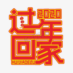 2020过年回家装饰字