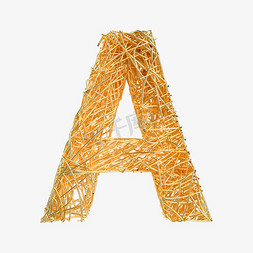 抽象梳子免抠艺术字图片_金属抽象线条字母A