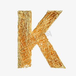 金属抽象线条字母K