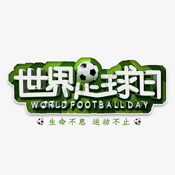 世界足球日艺术字