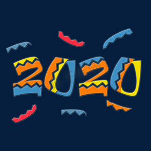 2020数字风格卡通风格海报类字体活泼可爱png素材