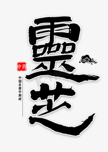 养生灵芝ps艺术字体-养生灵芝ps字体设计效果-千库网