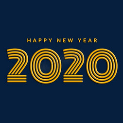 鼠年新年装饰免抠艺术字图片_新年鼠年2020装饰字