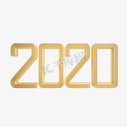 大气金属质感2020立体艺术字