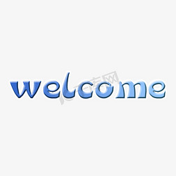 welcome字母创意设计矢量图