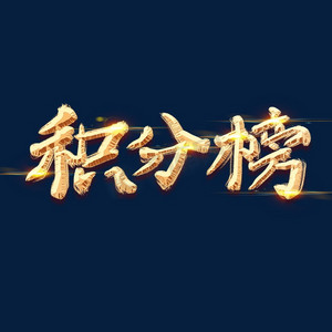 手绘卡通字体设计积分榜