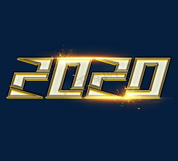 2020金色立体创意艺术字设计