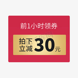 中国风电商免抠艺术字图片_电商促销满减券标签