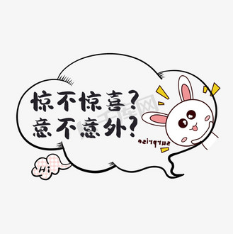 惊不惊喜意不意外网络语对话框