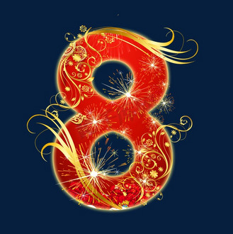 红色数字8图片素材_红色喜庆数字8