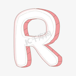字母R立体艺术字