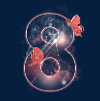梦幻蝴蝶数字8