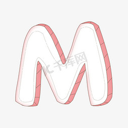 字母M立体艺术字