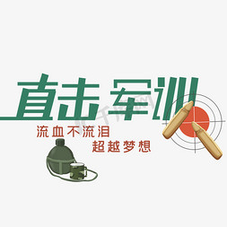 直击军训艺术字