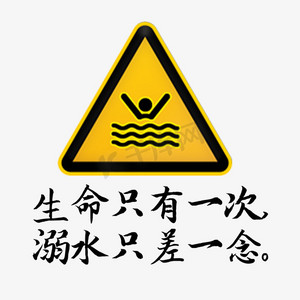 预防溺水艺术字体图片