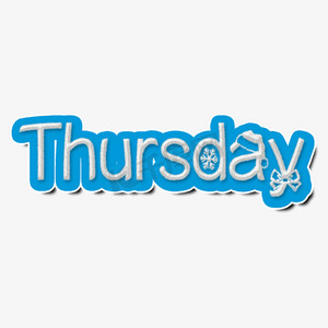 thursday艺术字