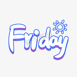 周五英文卡通创意字体