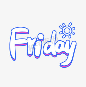 周五英文卡通创意字体