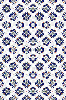 藏式民族花纹平铺无缝底纹