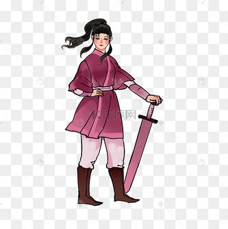 古代水墨人物女侠客中国风古风