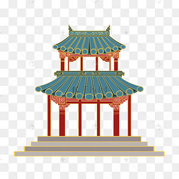 古风国风凉亭亭子建筑国潮中式中