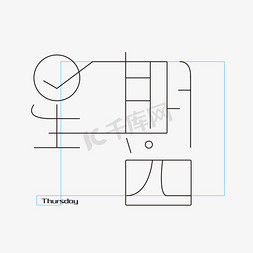 周期免抠艺术字图片_星期四字体创意设计矢量图
