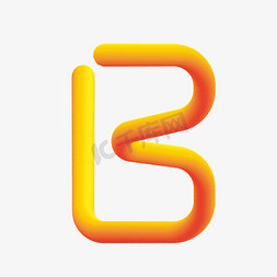 b字母b免抠艺术字图片_卡通创意毛茸茸英文字母B艺术字