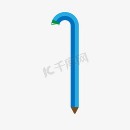 桌子上的铅笔免抠艺术字图片_创意卡通风铅笔数字1艺术字