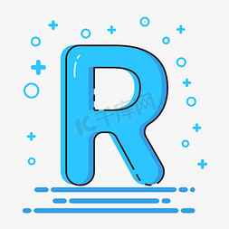 r矢量免抠艺术字图片_可爱卡通风格字母R