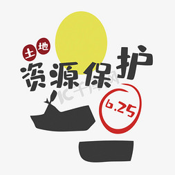 财政资源免抠艺术字图片_土地资源保护艺术字