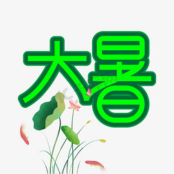 大暑创意艺术字