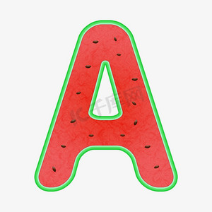 创意西瓜字母a