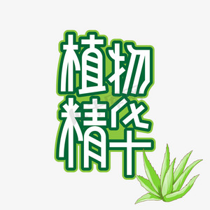 植物精华创意艺术字