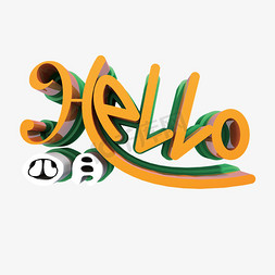 HELLO四月你好立体字