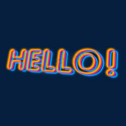 hello彩色灯光字