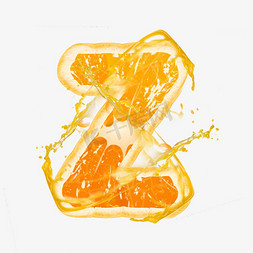橙子竖构图免抠艺术字图片_橙子橙汁橙色PSD字母Z