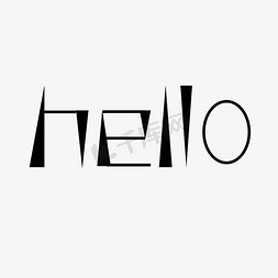 打招呼免抠艺术字图片_hello字体创意设计矢量图