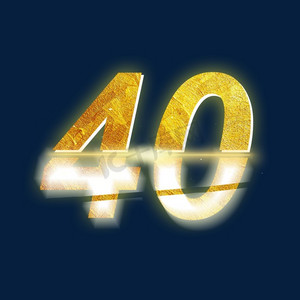 周年庆40ps艺术字体-周年庆40ps字体设计效果-千库网