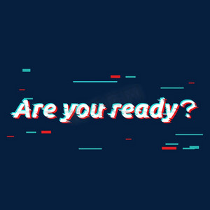 are you ready创意字艺术字创意千库原创