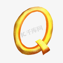 黄色立体装饰字母PNG图片