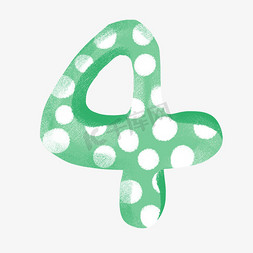 绿色立体装饰数字PNG图片