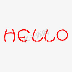 hello创意免抠艺术字图片_hello创意字艺术字创意千库原创
