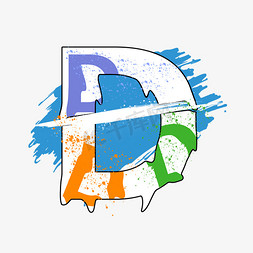 创意字母涂鸦ps艺术字体-创意字母涂鸦ps字体设计效果-千库网