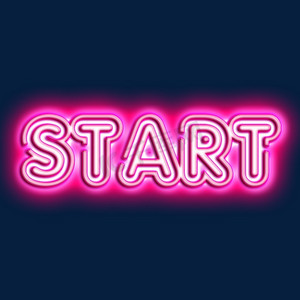 start粉色灯光字