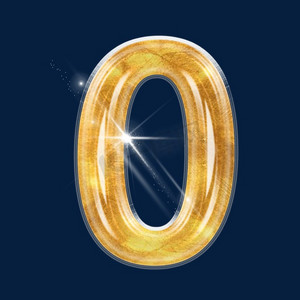 金色水晶psd倒计时数字0