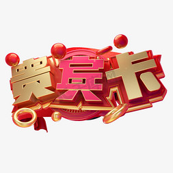 贵宾卡3D字体设计