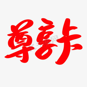 尊享卡创意艺术字设计